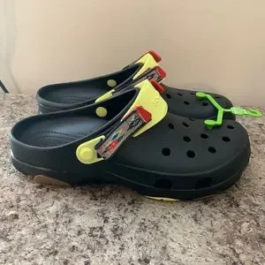 Classic Black Crocs Ikat with Yellow Velcroed Detailing CROCS | Shoes | Classic Black Crocs With Yellow Velcroed  main image 2